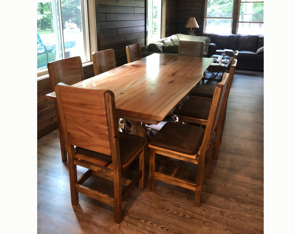 Elegant Sycamore and Juniper Dining Table