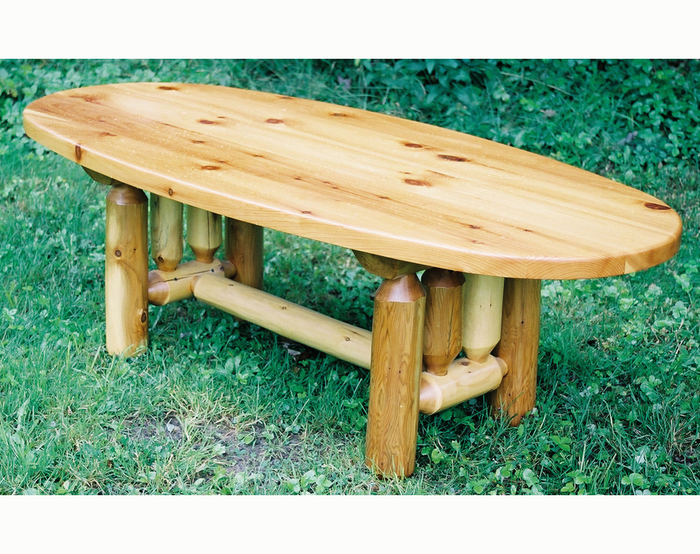 Rustic Cedar Log Coffee Table
